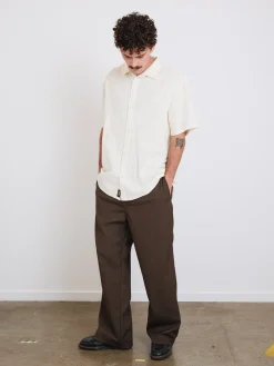 Fashion Thrills Unhinged Short Sleeve Shirt - Dirty White DirtyWhite