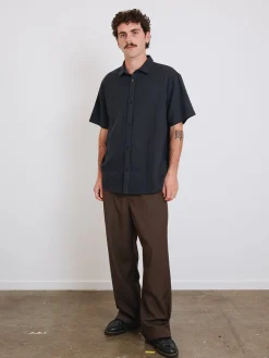 Online Thrills Unhinged Short Sleeve Shirt - Washed Black WashedBlack
