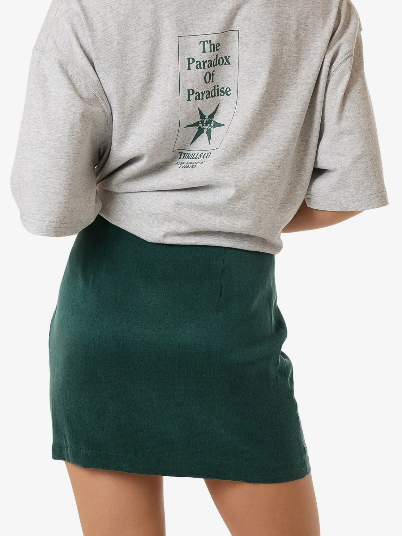 Online Thrills Valentina Mini Skirt - Deep Emerald DeepEmerald