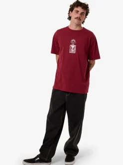Hot Thrills Walks Of Life Merch Fit Tee - Cabernet