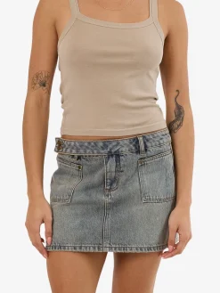 Sale Thrills Wyatt Skirt - Worn Out Blue WornOutBlue