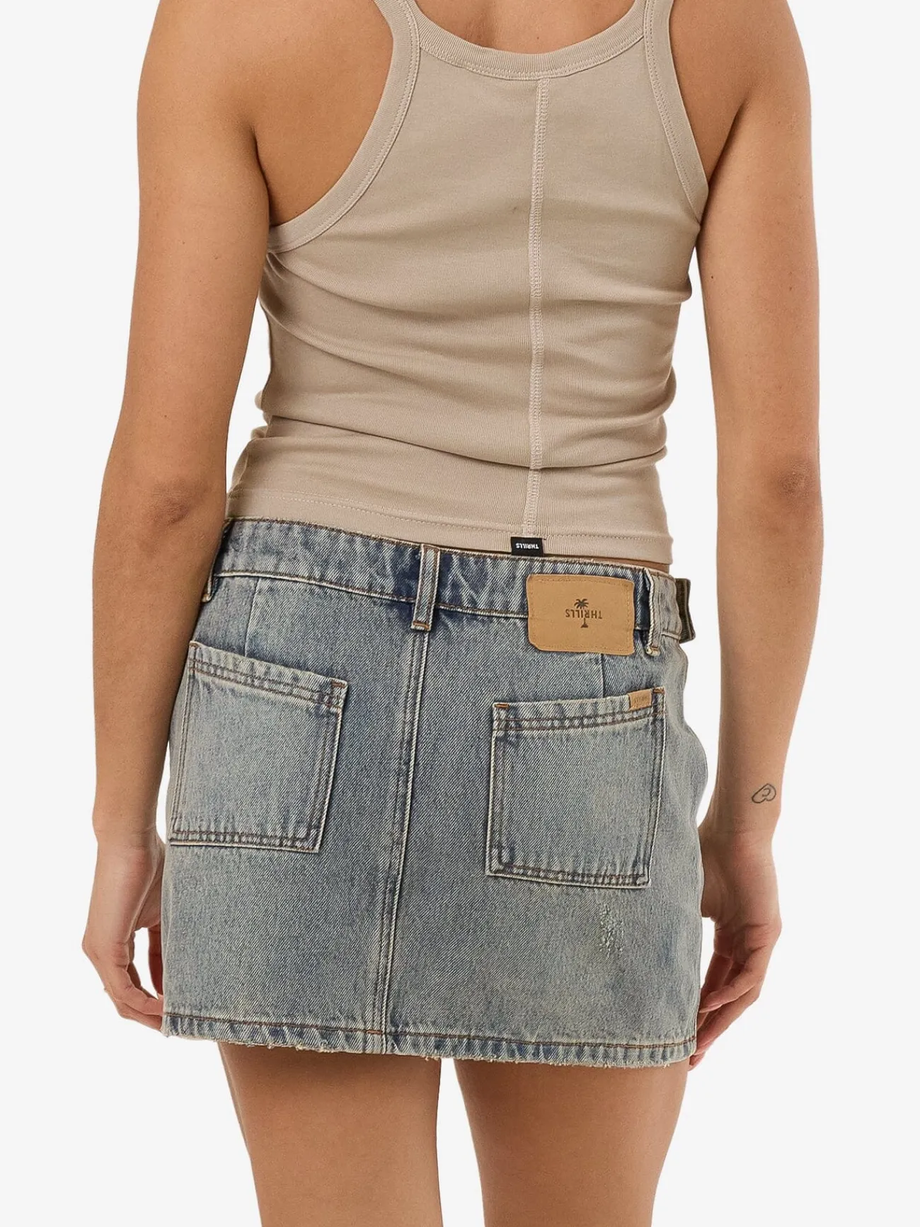 Sale Thrills Wyatt Skirt - Worn Out Blue WornOutBlue