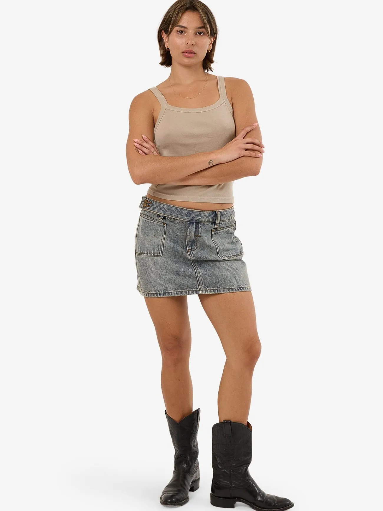 Sale Thrills Wyatt Skirt - Worn Out Blue WornOutBlue