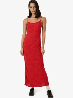 Outlet Thrills Zinnia Bias Dress - Flame Red FlameRed
