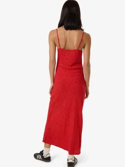 Outlet Thrills Zinnia Bias Dress - Flame Red FlameRed