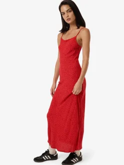 Outlet Thrills Zinnia Bias Dress - Flame Red FlameRed
