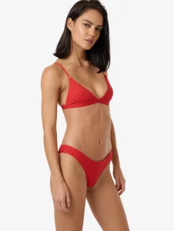 Discount Thrills Zinnia Classic Bikini Bottom - Flame Red FlameRed