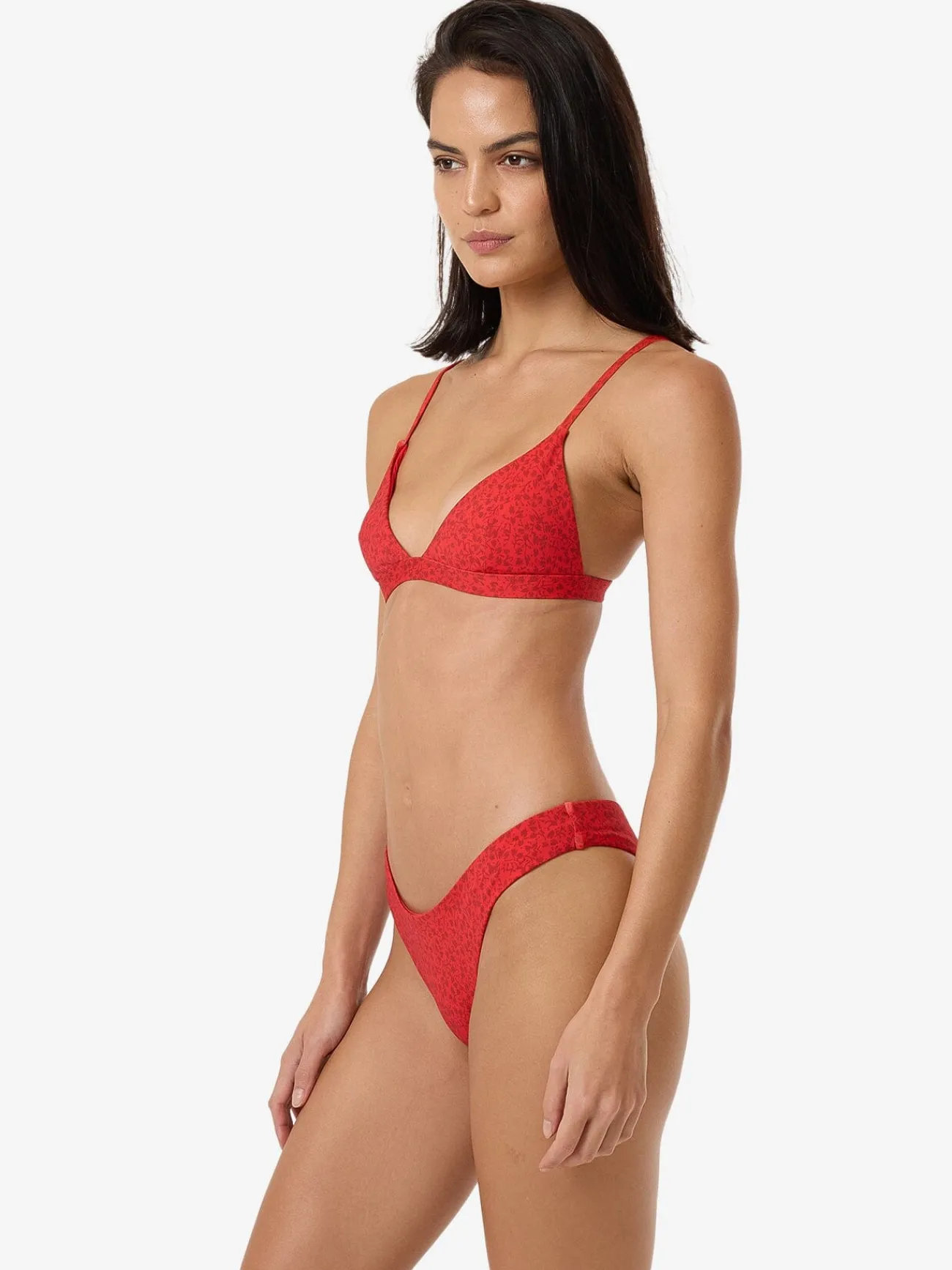 Discount Thrills Zinnia Classic Bikini Bottom - Flame Red FlameRed