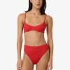Outlet Thrills Zinnia 90S High Cut Bikini Bottom - Flame Red FlameRed