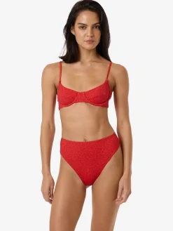 Discount Thrills Zinnia Underwire Bikini Top - Flame Red FlameRed
