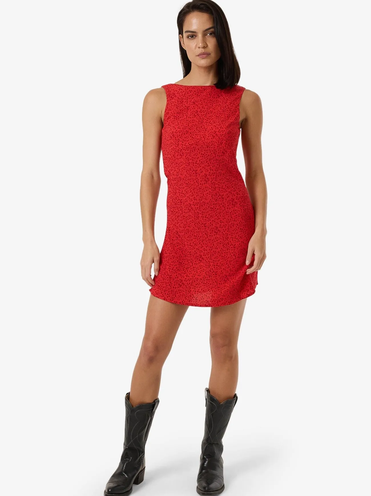 Best Thrills Zinnia Xavier Bias Mini Dress - Flame Red FlameRed