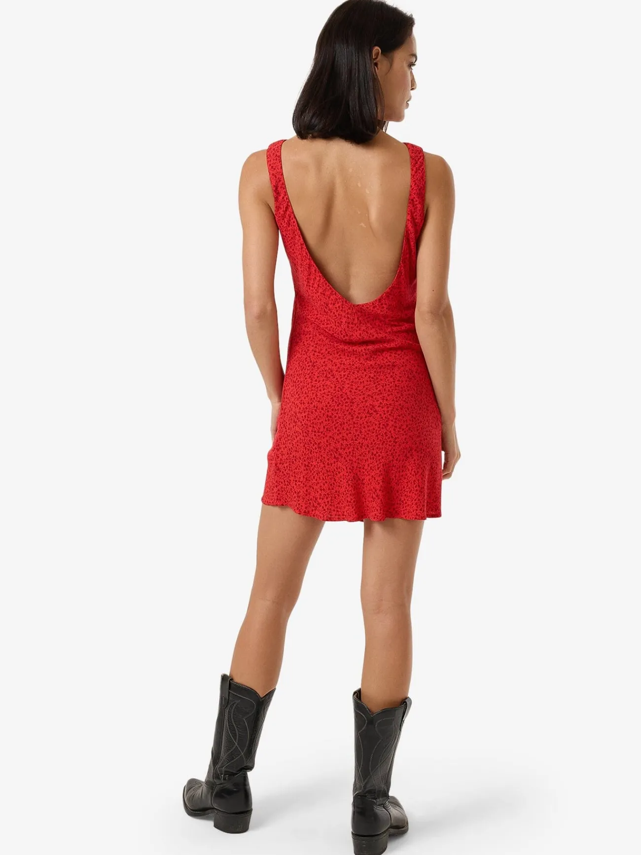 Best Thrills Zinnia Xavier Bias Mini Dress - Flame Red FlameRed